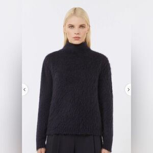 MaxMara Mohair Blend Turtleneck Sweater in Camel
